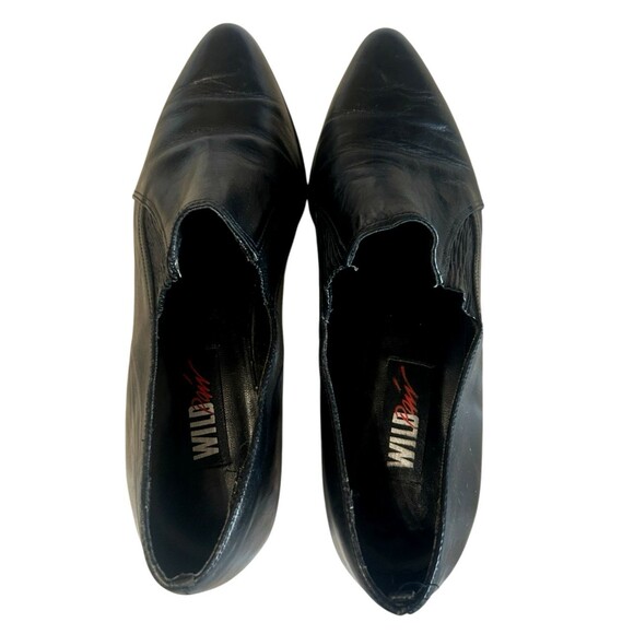 Wild Pair Vintage BlackLeather Women’s 8.5B Western Mules Booties Pointed Y2K - Picture 9 of 13